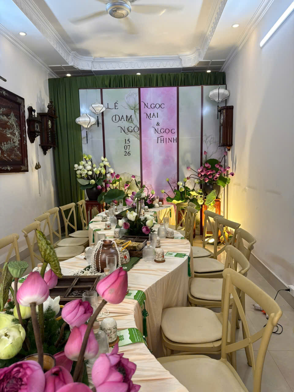 Backdrop lễ dạm ngõ tại gia