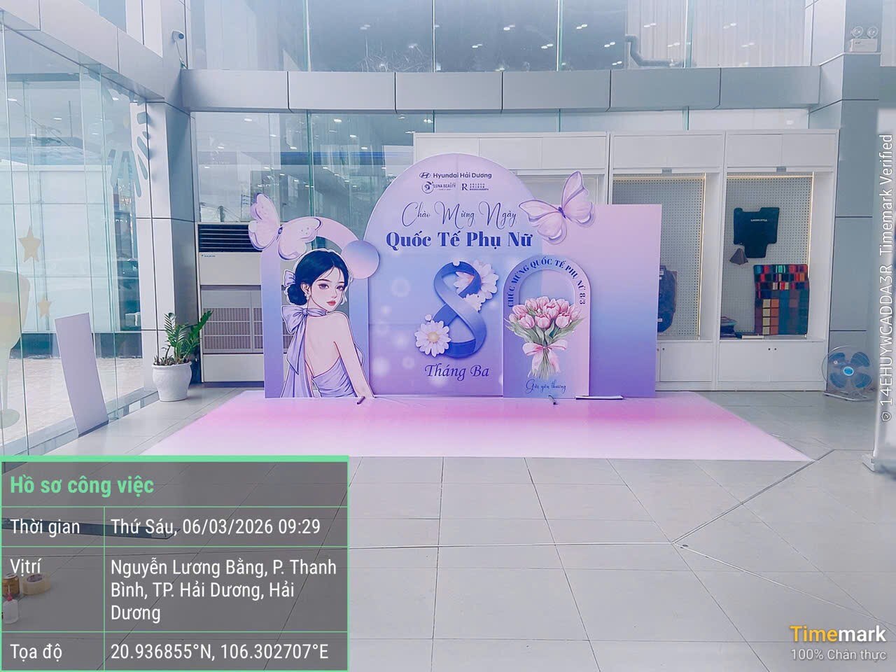 Thi công backdrop sự kiện 8/3