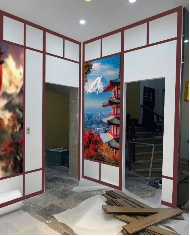 Tranh núi Phú Sĩ trong showroom Future Luxury